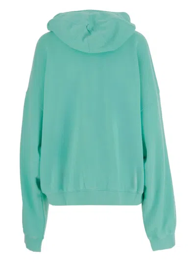 We11 Done Green Long Sleeves Logo Hoodie In Green