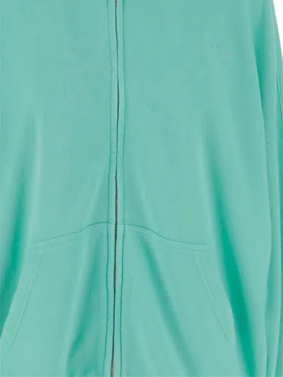 We11 Done Green Long Sleeves Logo Hoodie In Green