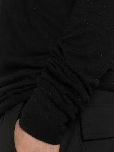 Rick Owens Minimalist Level Seam Cotton T-shirt With Crew Neck In Black