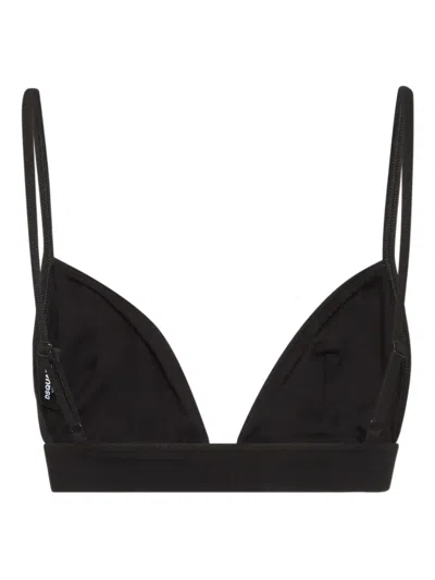 Dsquared2 Logo-patch Bra In Black