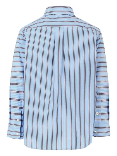 Etro Light Blue Shirt For Boy With Pegasus In Blue