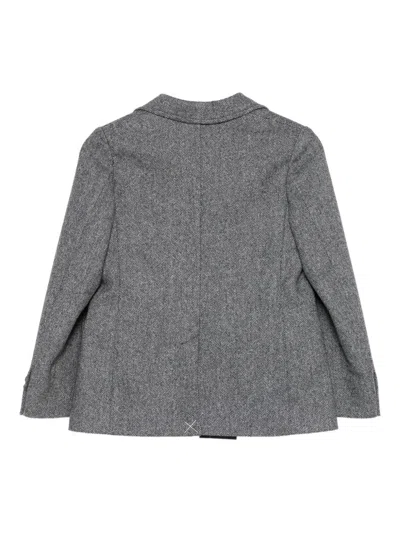 Dolce & Gabbana Herringbone Blazer In Gray
