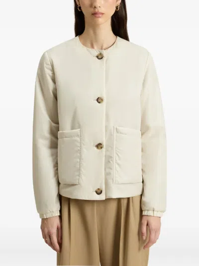 Woolrich Button-fastening Patch-pocket Jacket In Neutral