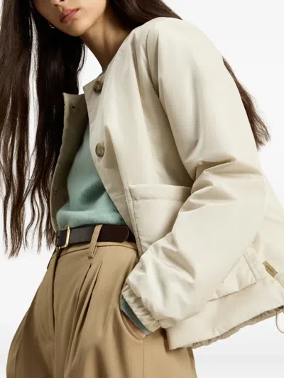 Woolrich Button-fastening Patch-pocket Jacket In Neutral