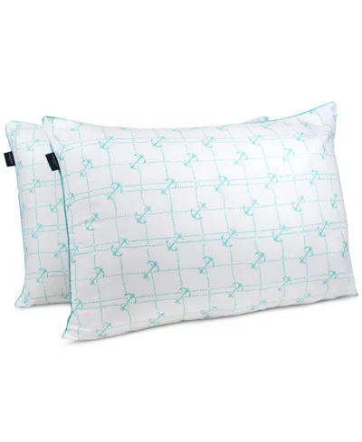 Nautica Anchor Grid 2-pack Pillow, King In Blue