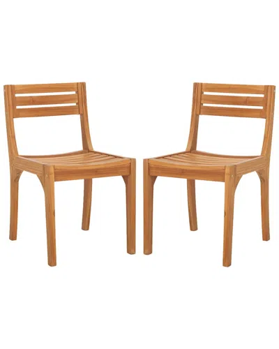 Safavieh Anna Solid Teak Chair In Brown
