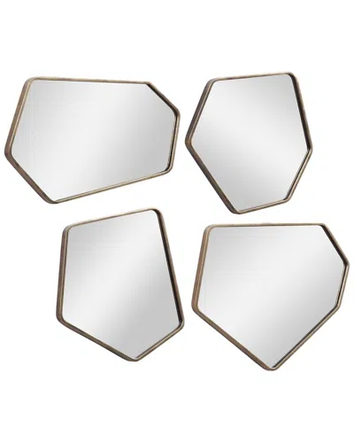Uttermost Set Of 4 Linneah Modern Mirrors In Brown