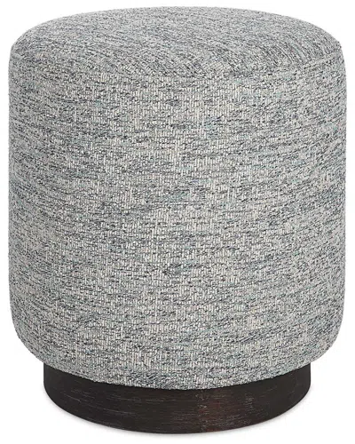 Uttermost Avila Tweed Round Ottoman In Gray