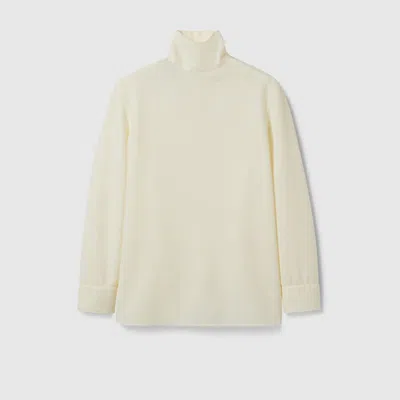 Gucci Technical Panama Shirt Shirt And Blouse White In Neutral