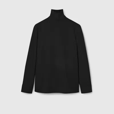Gucci Technical Panama Shirt Shirt And Blouse Black In Black