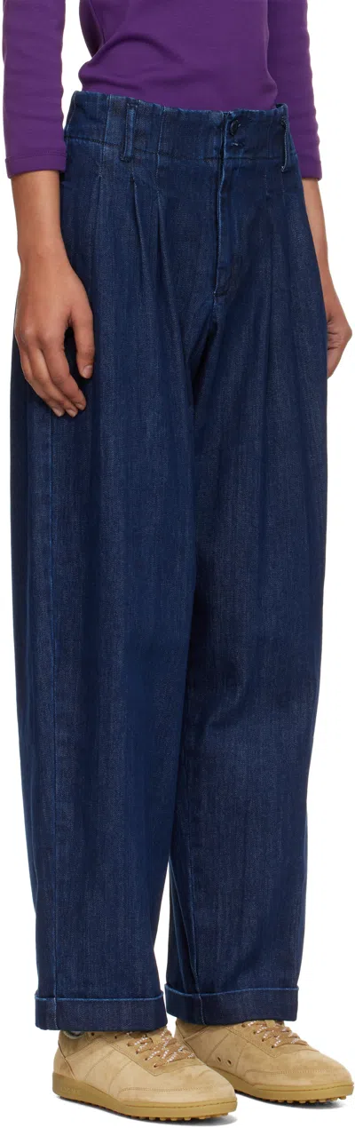 Ymc You Must Create Ymc Market Cropped Denim Trousers In Blue