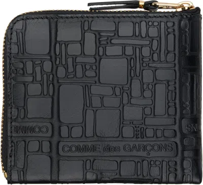 Comme Des Garçons Wallet Embossed Logotype Wallet In Black