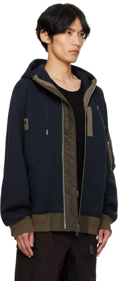 Sacai Men's Sponge Sweat Hoodie In Multi