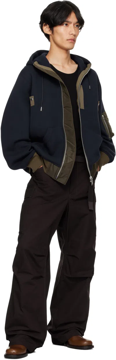 Sacai Men's Sponge Sweat Hoodie In Multi