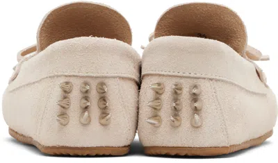 Abra Ssense Exclusive Beige Spike Loafers In Brown