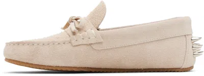 Abra Ssense Exclusive Beige Spike Loafers In Brown