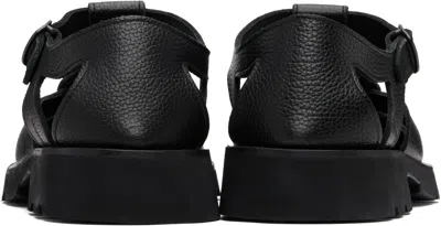 Hereu Black Pesca Sport Grainy Sandals In Black