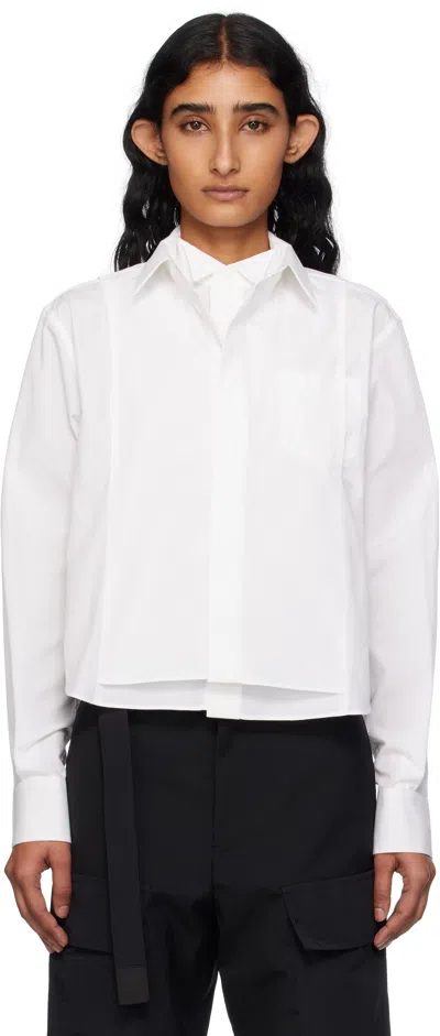 Sacai White Poplin Shirt