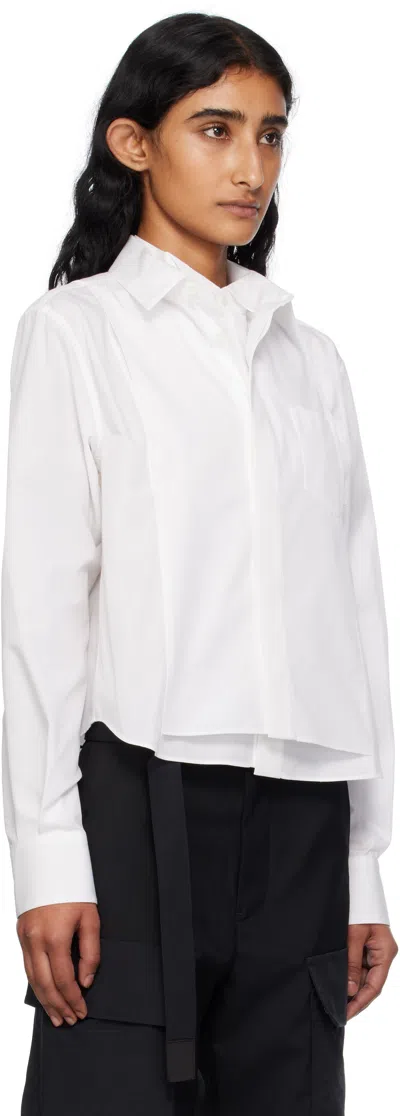 Sacai White Poplin Shirt