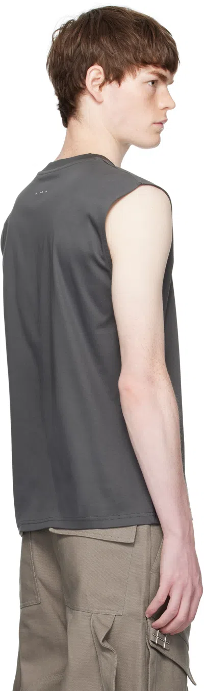 Heliot Emil Graphic-print Cotton Top In Gray