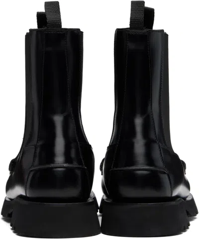 Hereu Elasticated-panels Ankle Boots In Black