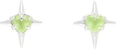 Stolen Girlfriends Club Precious Punk Stud Earrings In Green