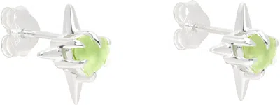 Stolen Girlfriends Club Precious Punk Stud Earrings In Green