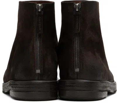 Marsèll Man Ankle Boots Dark Brown Size 12 Leather In Brown