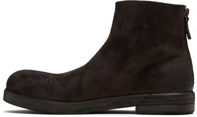 Marsèll Man Ankle Boots Dark Brown Size 12 Leather In Brown