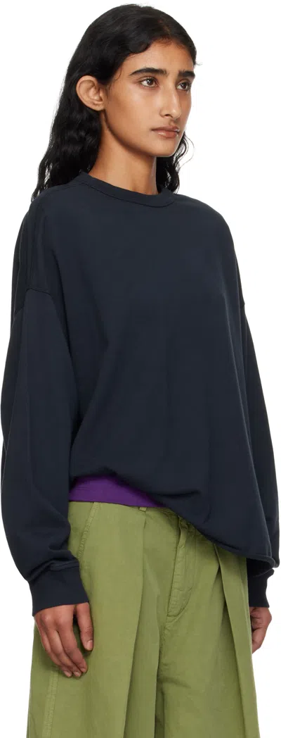 Ymc You Must Create Navy Studio Sweatshirt In Blue