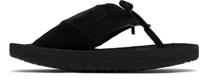 Abra Ssense Exclusive Black Platform Flip-flops In Black