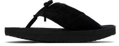 Abra Ssense Exclusive Black Platform Flip-flops In Black