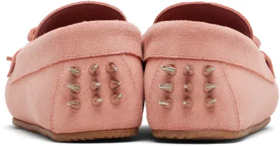 Abra Ssense Exclusive Pink Spike Loafers In Pink