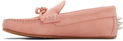 Abra Ssense Exclusive Pink Spike Loafers In Pink