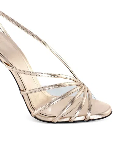 Alevì 120mm Leather Slingback Sandals In Neutral