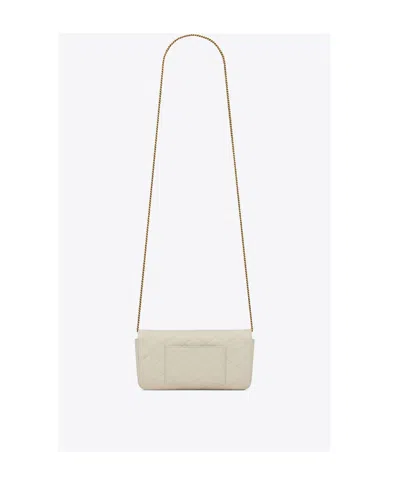 Saint Laurent Gaby Chain Phone Holder In Metallic