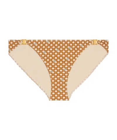 Celine Triomphe Swimsuit Bottom In Triomphe Matte Jersey In Neutral