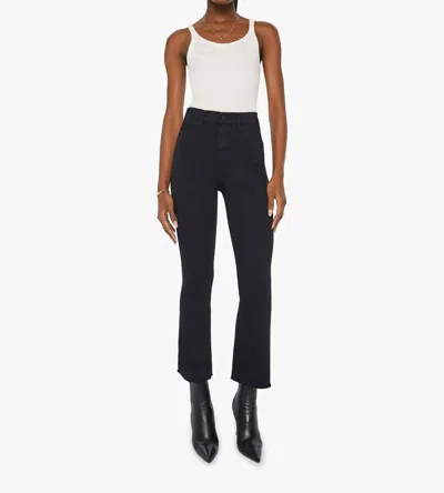 Mother High-waist Bootcut Jeans In Not Guilty In Black