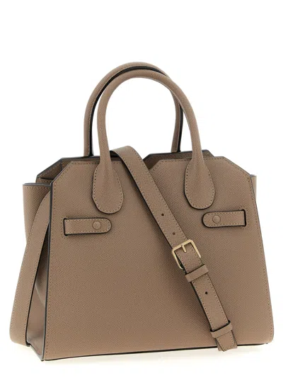 Valextra Beige Milano Mini Satchel In Neutral