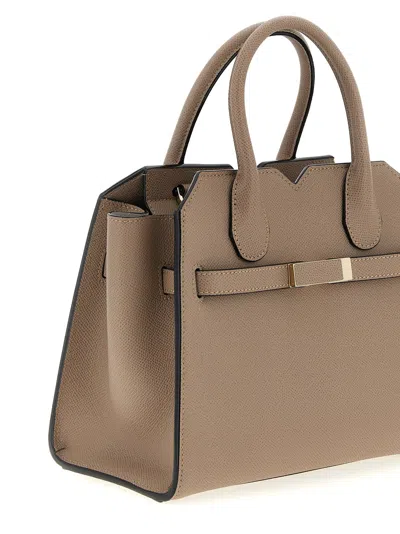 Valextra Beige Milano Mini Satchel In Neutral