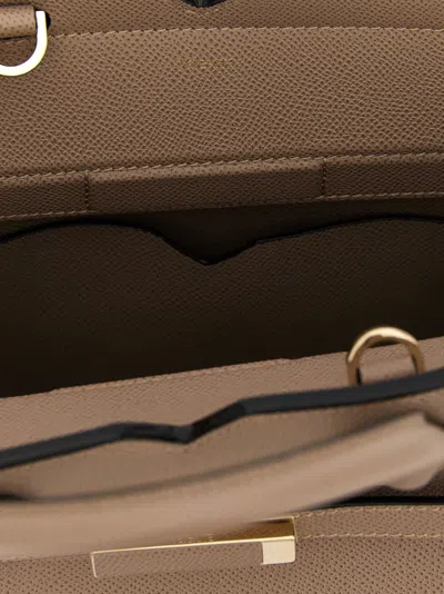 Valextra Beige Milano Mini Satchel In Neutral