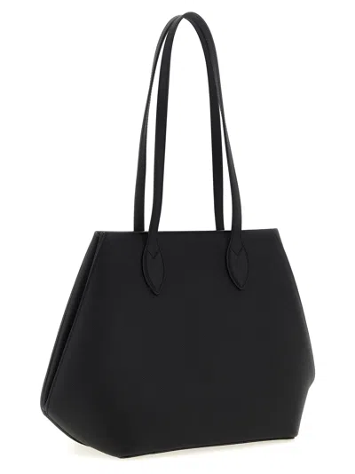Valextra Medium Vivi Leather Tote Bag In Black
