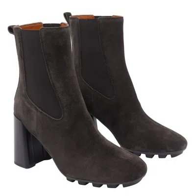 Hogan 90mm Elastic-panel Block-heel Boots In Brown