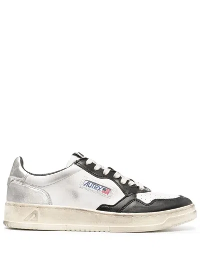 Autry Sup Vint Low Vintage-inspired Low-top Sneakers In White