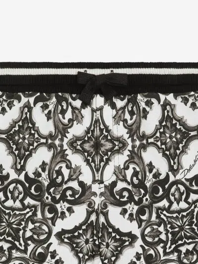 Dolce & Gabbana Baby Boys Majolica Print Shorts In Black