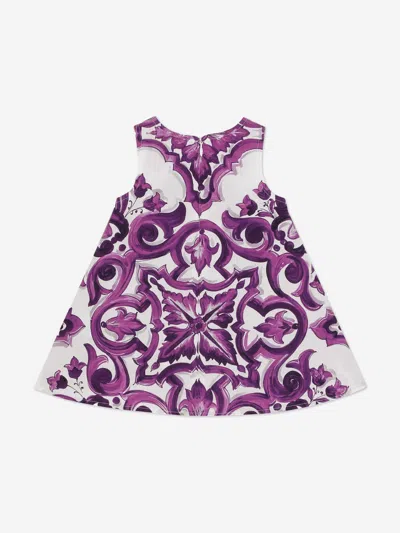 Dolce & Gabbana Baby Girls Majolica Dress With Knickers In Multi