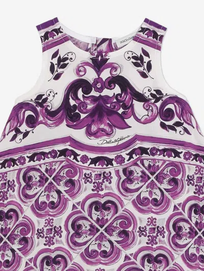 Dolce & Gabbana Baby Girls Majolica Dress With Knickers In Multi