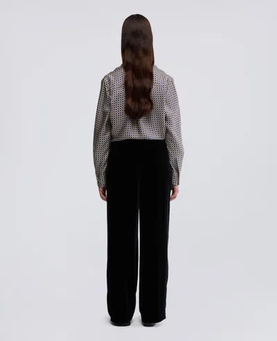 Aspesi Cashmere Wool Flannel Trousers In Blue