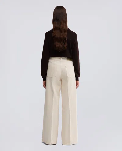 Aspesi High-waisted Wide-leg Pants With Belt Loops And Seam Details In Neutral