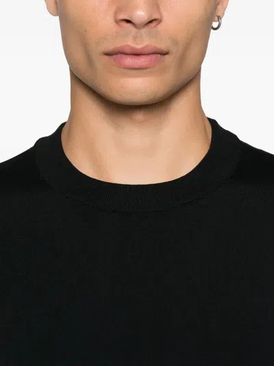 Sandro Ribbed-trim Round-neck Sweater In Black